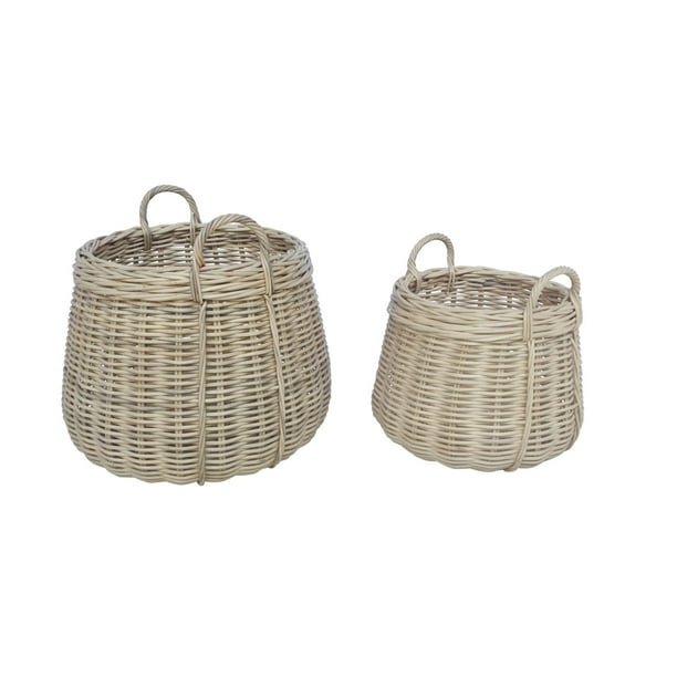 Darkbrown HD Wicker Storage Basket Arts and Crafts. Rectangular Storage Basket,Natural and Decorative